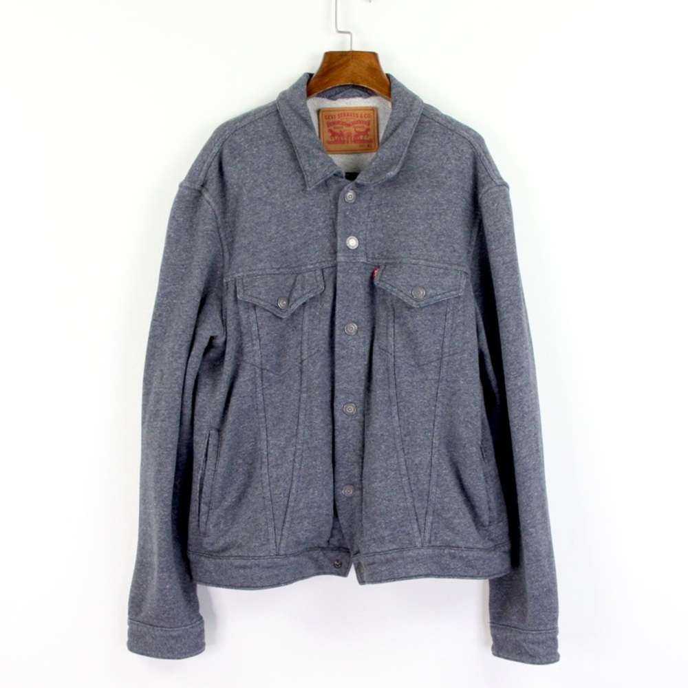 Vintage Levi’s 90s Knit Cotton Button Down Collar Jacket Size extra Large